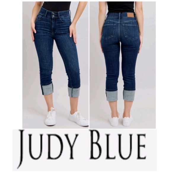 Judy Blue Denim - NWT Judy Blue High Rise Double Waist Band Capri Jeans